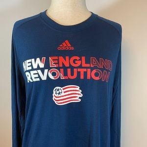 New England Revolution Adidas Long Sleeve T-Shirt - NWOT